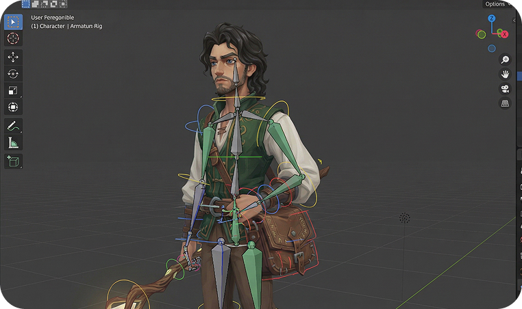 Риггинг персонажа